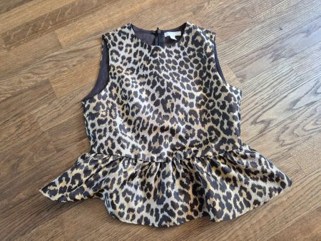 NEW H&M leopard peplum top size 36