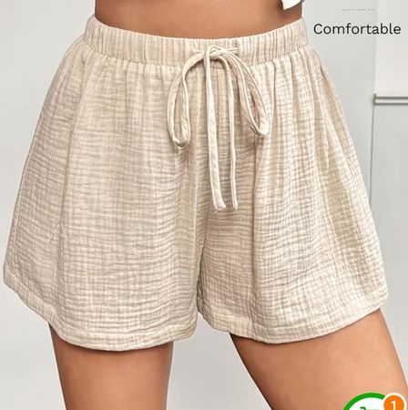 Bequeme Baumwollshorts in Crinkle-Optik, Gr. S neuwertig