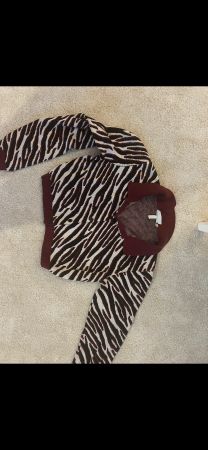 Damen Strickjacke milk it Animalprint Burgunder Grösse 14