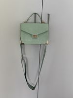 Sac Pieces vert menthe effet croco – bandoulière