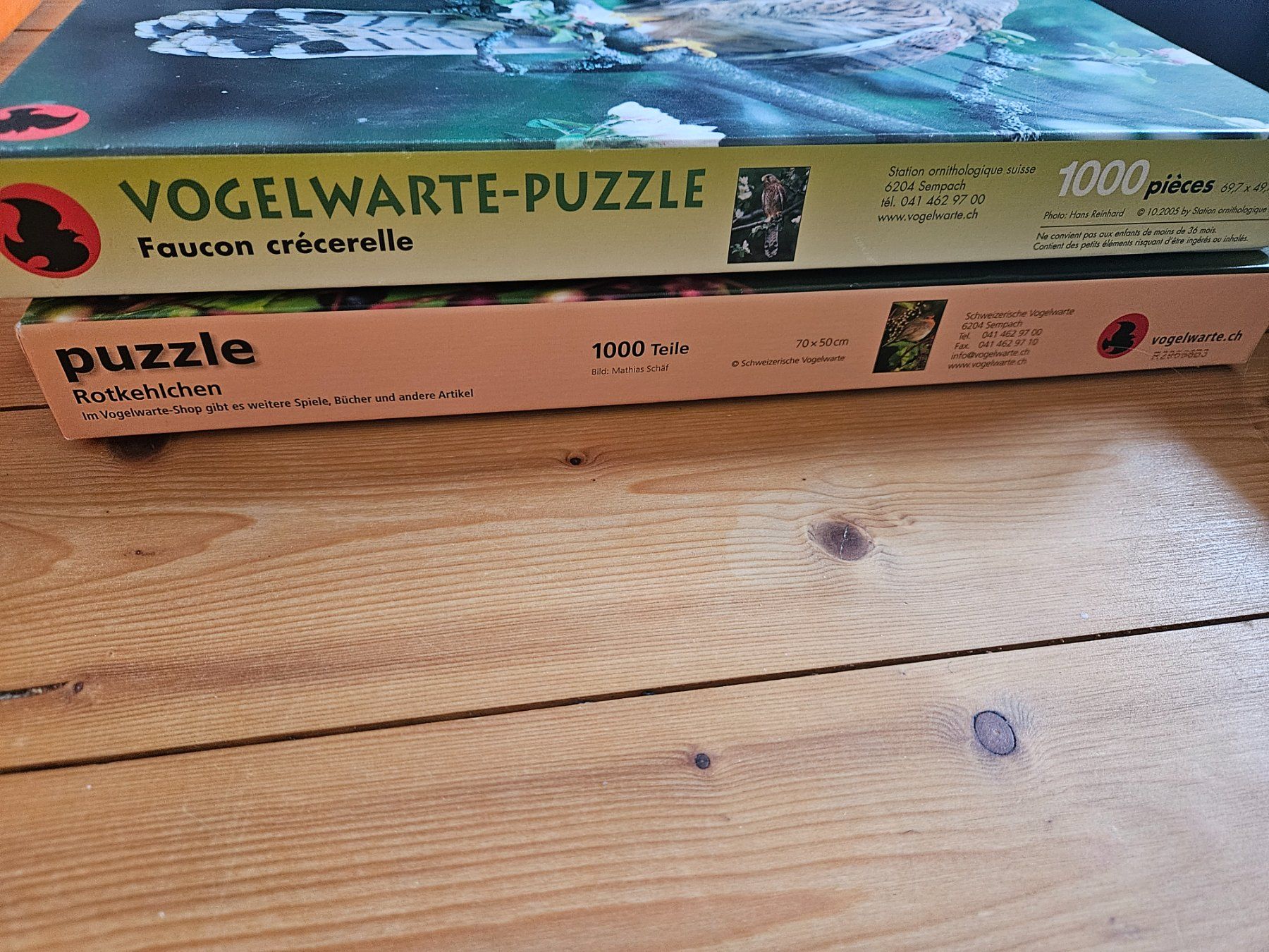 Puzzle: 2 Vogelwarte Puzzle 1000 Teile, Falke... – Usato da Rifferswil venduto da fle_5nqr 1