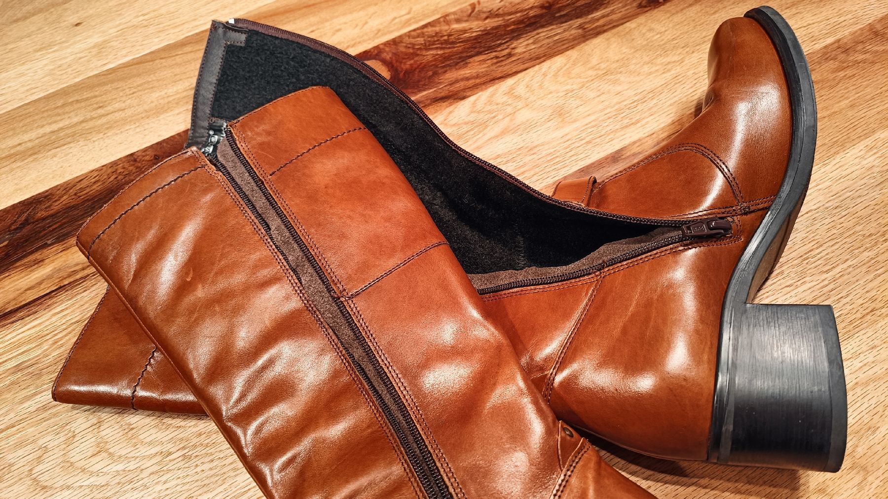 Damenschuhe: Leder Stiefel 38 braun – Gebraucht aus Villmergen von  6