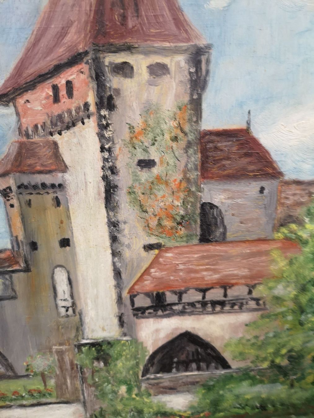 Gemälde: LE CHÂTEAU D'ESTAVAYER en 1935 – Gebraucht aus Genève von Qanil77 2