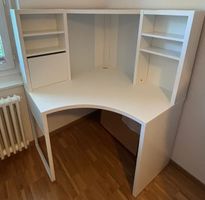 Eckschreibtisch weiss mit Regal Aufsatz super Zustand