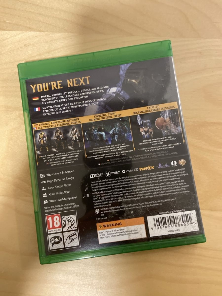 Microsoft Giochi: Xbox One Game - Mortal Kombat 11 – Usato da Frauenfeld venduto da golfdude 1