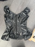 Damen Oberteil latex Rüschen Grösse M