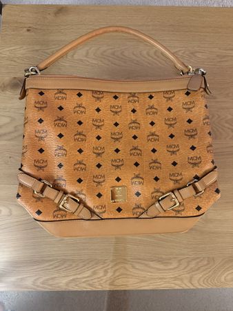 MCM Vintage Visetos Hobo Bag – Cognac / Gold