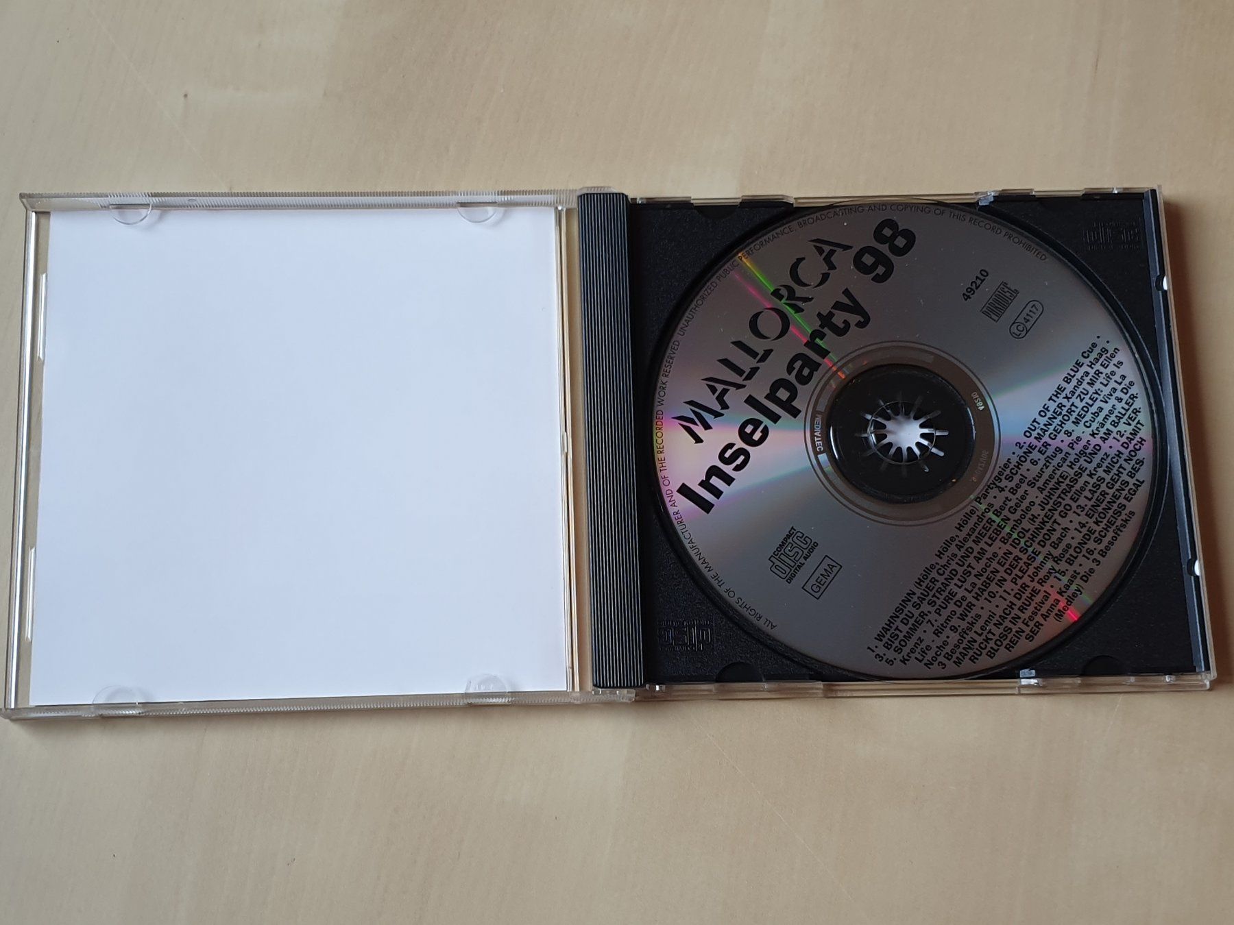 CD: Mallorca Insel Party 98 – Usato da Stansstad venduto da collectorsshop 2