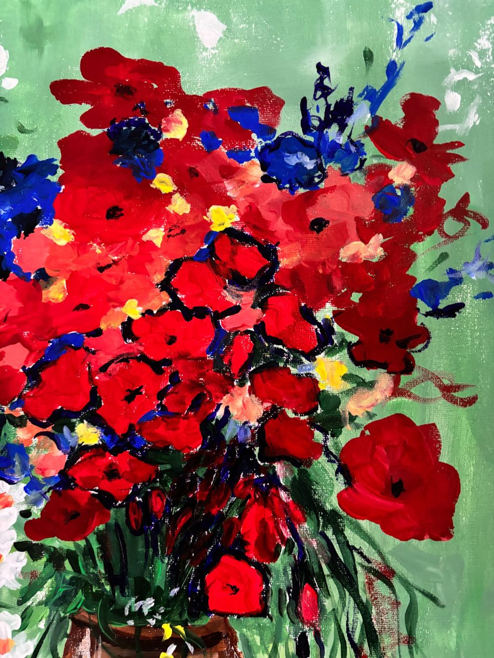 Tableaux: Blumenstrauss nach Van Gogh - Gemälde – Neuf (Voir description) à Cham par Felha 4