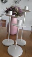 Ikea FRÖJDA Kerzenstaender Set, Metall, Weiss, Neuwertig,