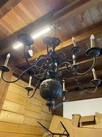 Vends très grand lustre en laiton