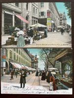 GENÈVE Place du Molard, Marché (aux Fleurs), animée
