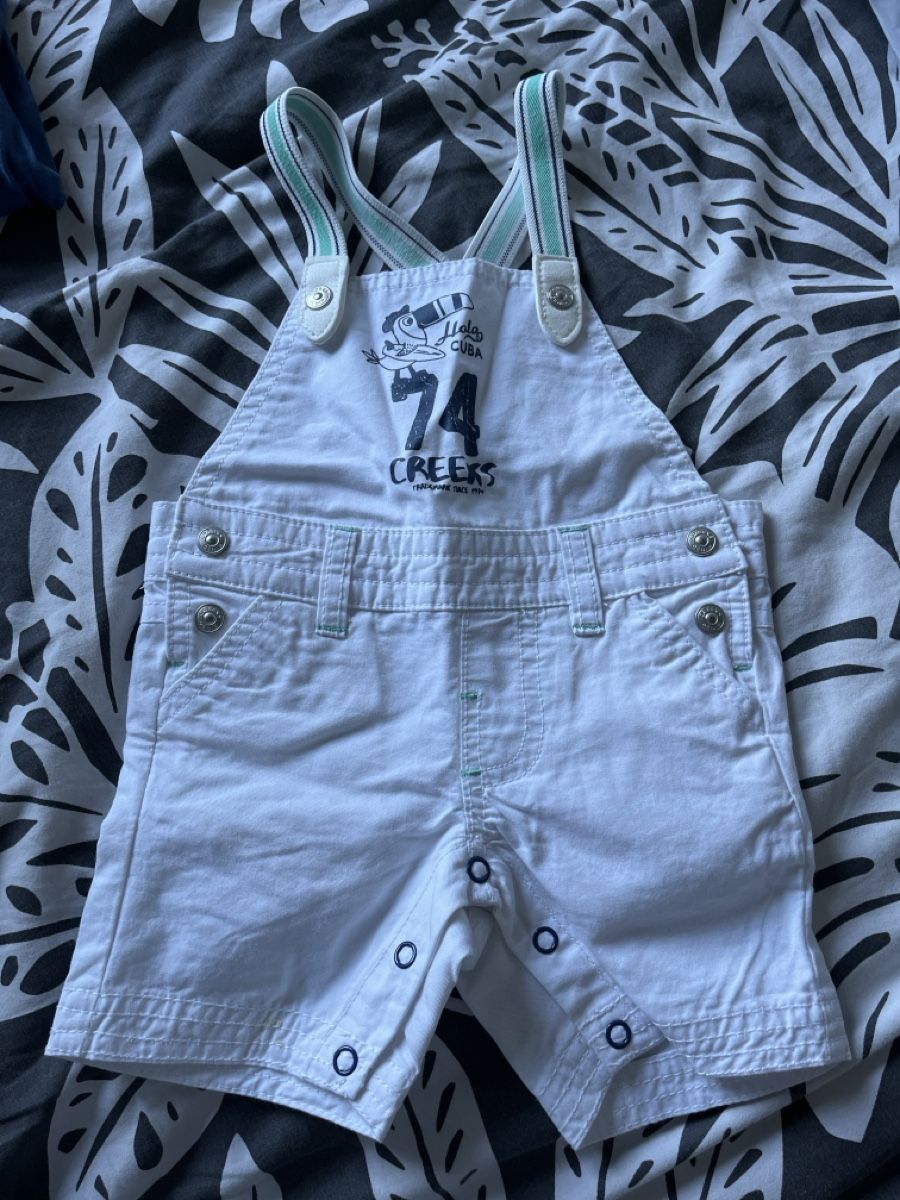Pantaloni: Salopette blanche 3 mois 👶 – Nuovo e nell'imballaggio originale da Bramois venduto da cyr_sb8d