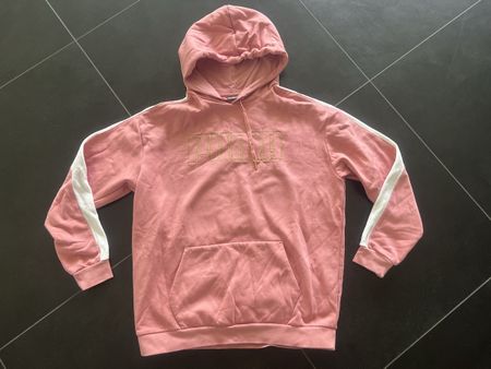 Puma Hoodie / Kleid Gr. M, Rosa mit weissen Streifen