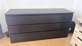 2x MALM Kommode Ikea braunschwarz