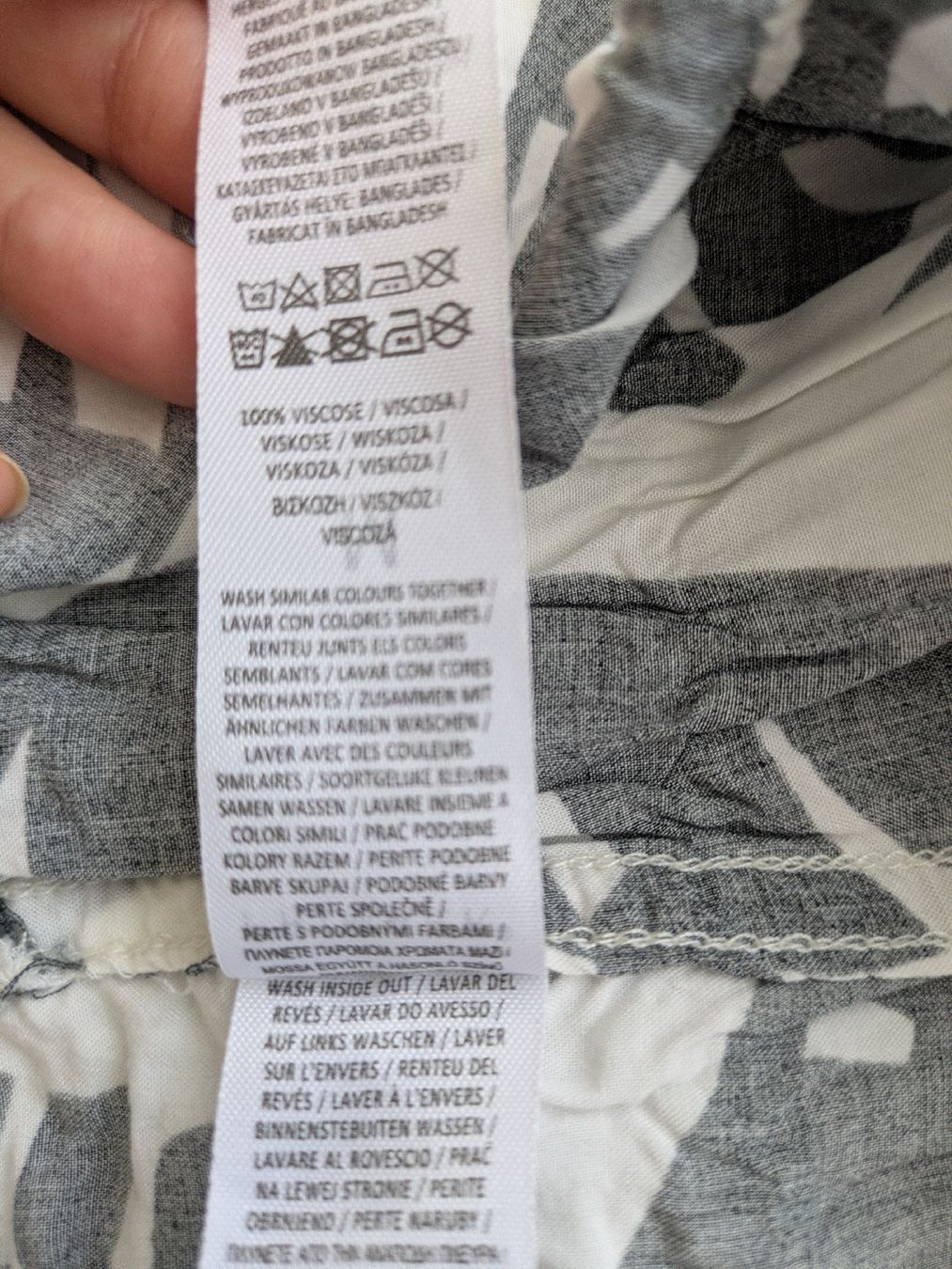 Camicie: Kurzes Hemd mit Palmenmuster, Gr S, – Usato da Rorschach venduto da joh_v2y2 5