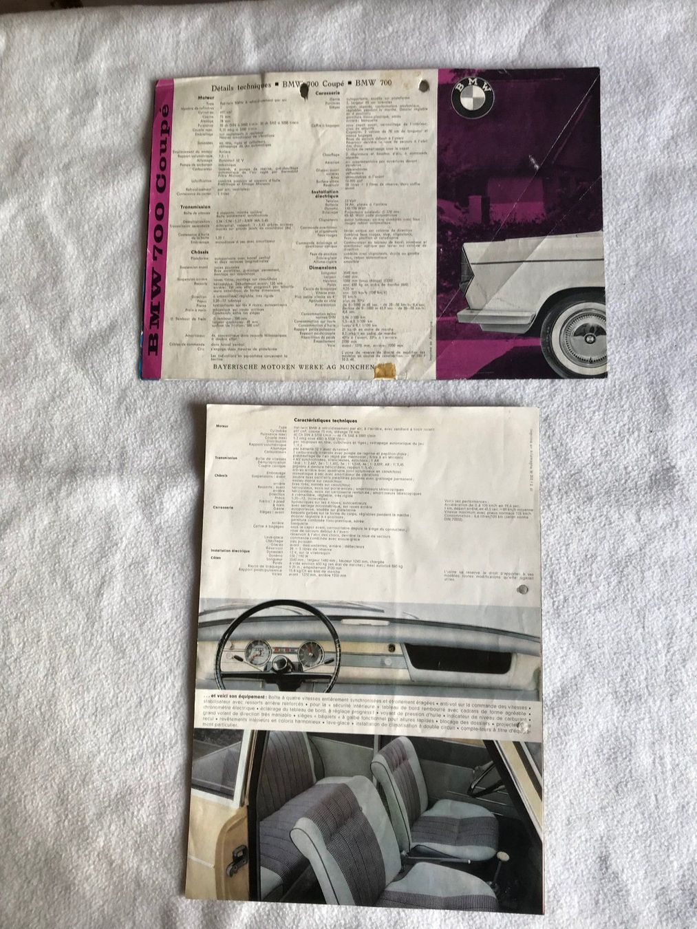 Documenti: 3 prospectus BMW700 de 1960 1961 – Usato da Ste-Croix venduto da BuffetSC 2