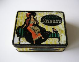 antike Blechdose Engelhart Grisette Cigaretten