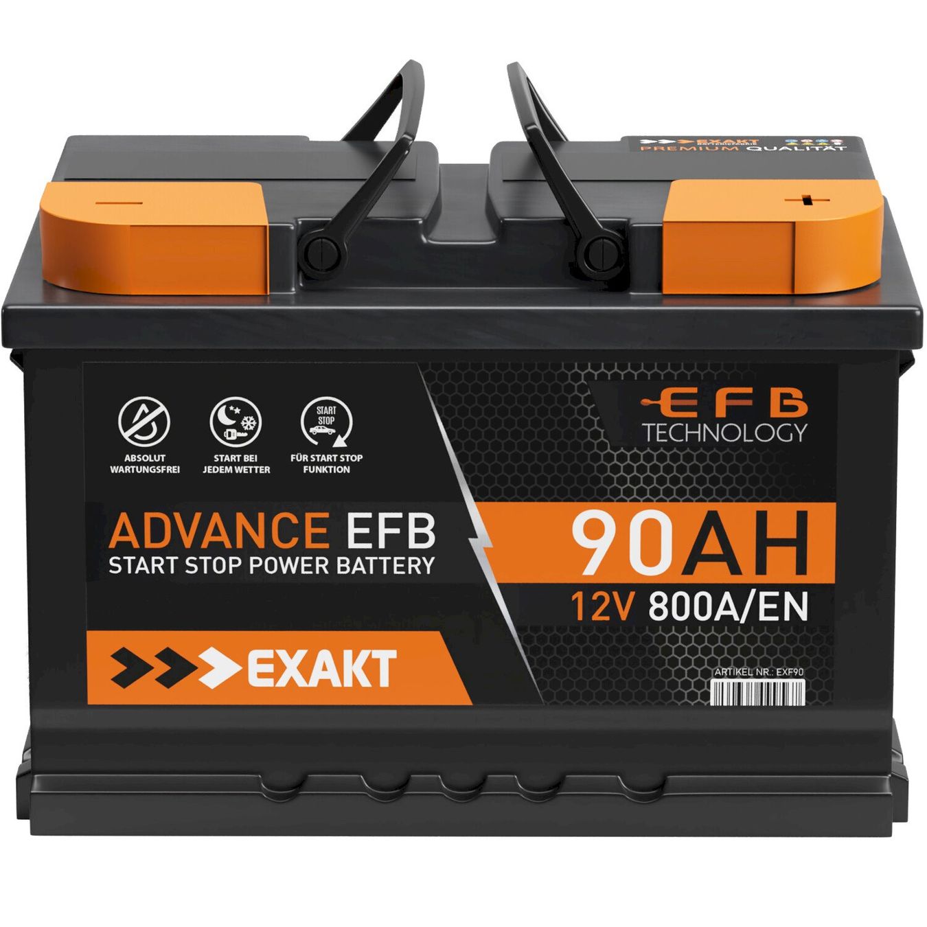 Batterie: EXAKT EFB Autobatterie 90Ah 12V – Nuovo e nell'imballaggio originale da Bottighofen venduto da zaap