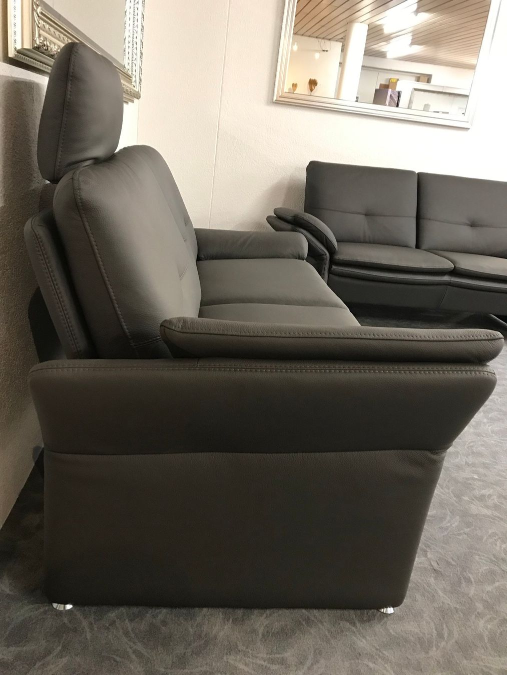 Divani: 2er und 2.5er Sofa FLORIS echtes Leder anthrazit – Nuovo (secondo la descrizione) da Unterentfelden venduto da moebelrufli 6