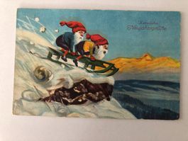 Zwergenkarte - Herzliche Neujahrsgrüsse 1925