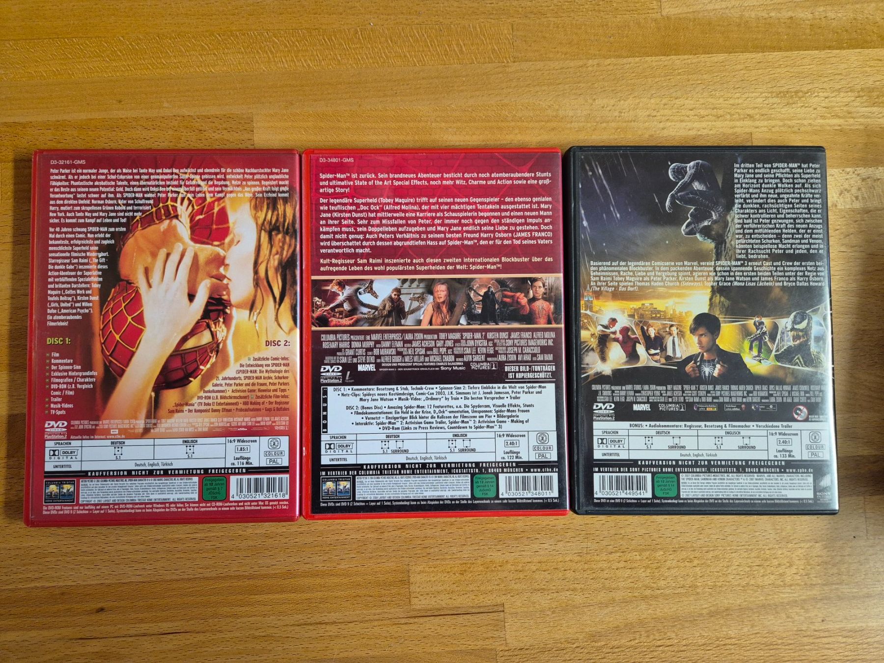 Tutti i DVDs: Spider-Man 1-3 DVD Set – Usato da Solothurn venduto da Daniel_SO 1