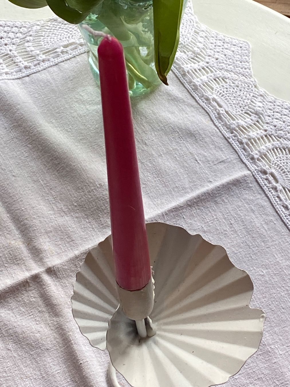Portacandele: KERZENSTÄNDER-VINTAGE-WEISS – Usato da Meienried venduto da ManuelaBoutique 4