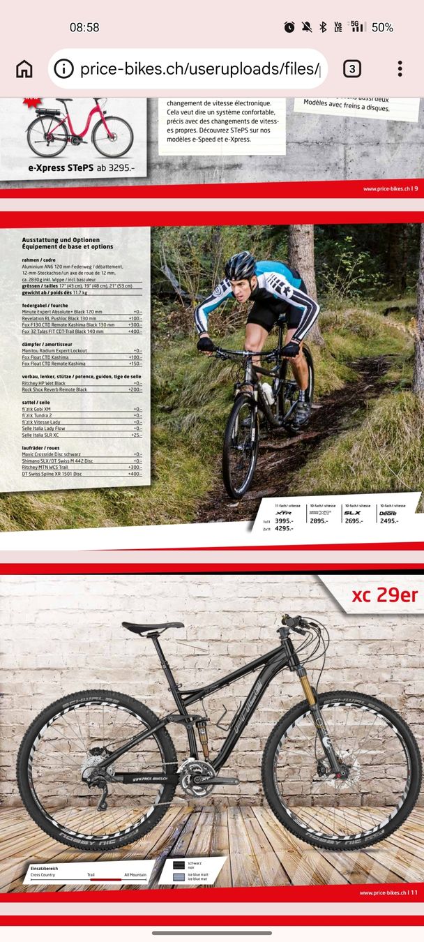 Price Pezzi di ricambio: Price XC 29ER 2015 Hinterbau mit Fox Float Kashima. – Usato da Balsthal venduto da 20122017 7