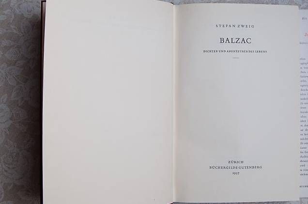 Libri: Balzac: Eine Biographie von Stefan Zweig – Usato da Basel venduto da storchenricardo 1