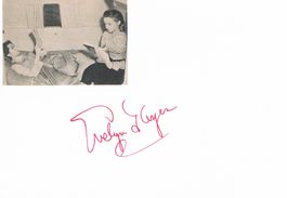 Evelyn Keyes 1916-2008 Autogramm signiert Karte 10x15cm