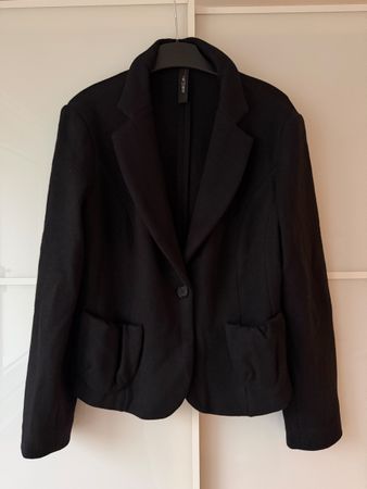 Marc Cain Blazer, Gr. N3, Schurwolle Kaschmir, Dunkelblau