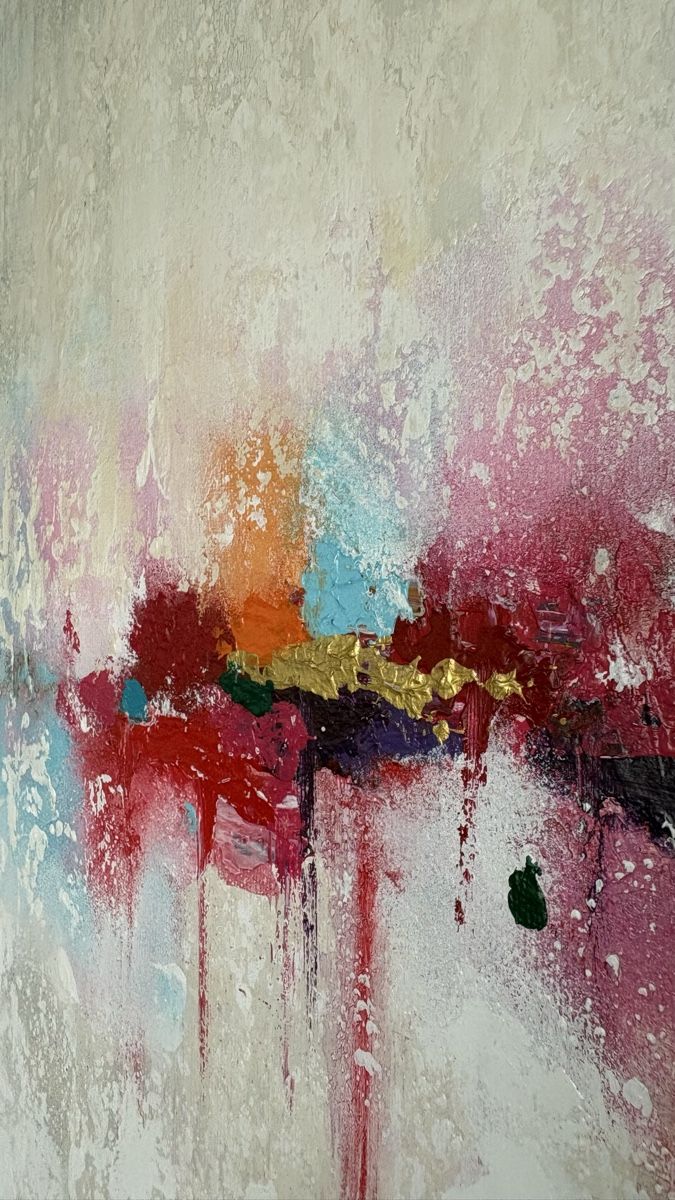 Dipinti: Original abstraktes Acrylbild, 50x50 cm, hell/bunt – Nuovo e nell'imballaggio originale da Kirchlindach venduto da GeibKeller 7