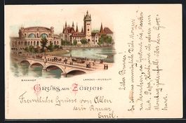 Litho Zürich, Bahnhof und Landesmuseum