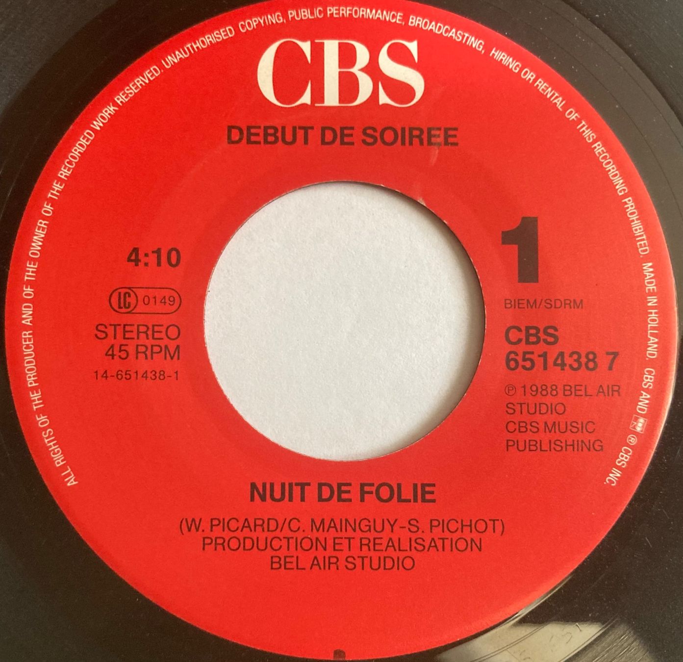 Schallplatten: DÉBUT DE SOIRÉE - NUIT DE FOLIE – Gebraucht aus Poliez-Pittet von Newtown-Records 2