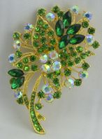 Brosche  -  mit Glitzersteinen  -  7,5x4,6cm  -  Neu