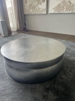 Moderner Couchtisch aus Metall, modern Metal Drum Table