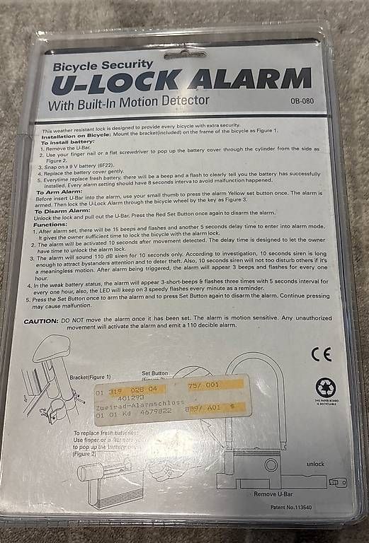 Schlösser: Velo Bike Alarm Schloss – Gebraucht aus Reinach BL von mil_b29q 1