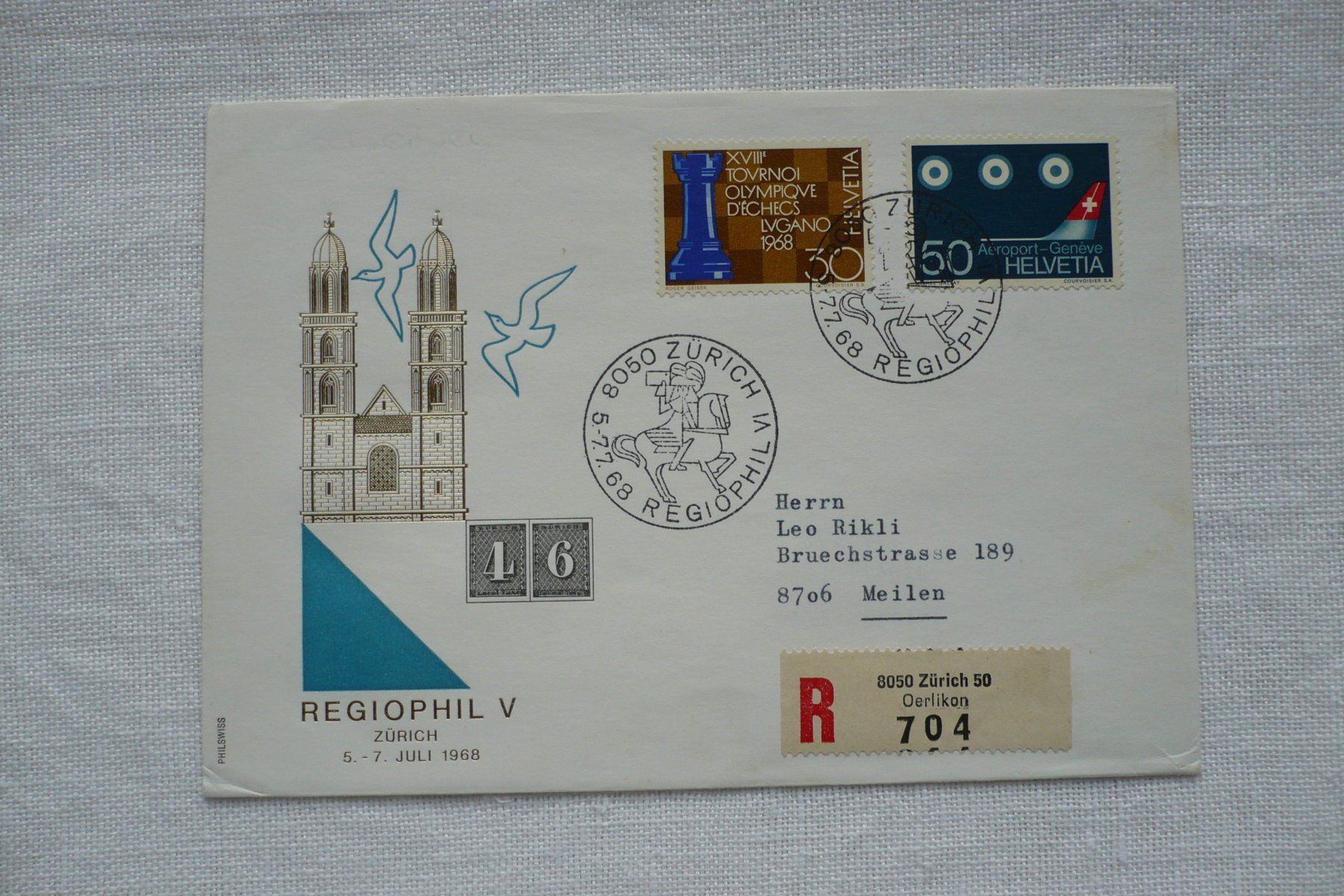 Tutti i francobolli: 1968 Regiophil VI, Zürich – Usato da Zürich venduto da saltandpepper008