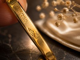 Edler 750 Goldring mit natürlichem Karneol – 18K Gold – Gr.
