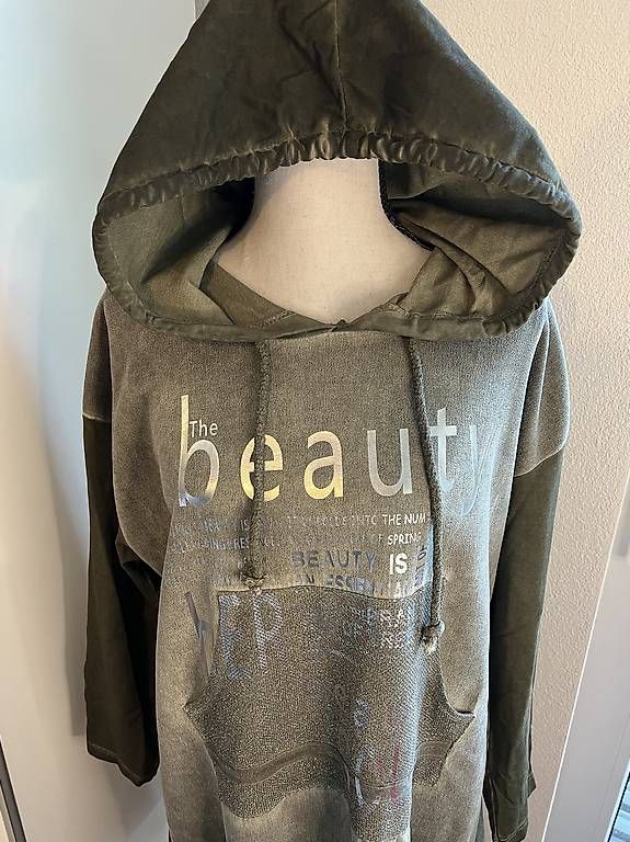 Maglioni & Felpe: Pullover Hoodie Kleid in Khakigrün Grösse L – Usato da Urdorf venduto da Marybyii 2