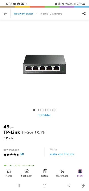 TP-Link TL-SG105PE Port Switch | Kaufen auf Ricardo