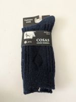 Socken Cosas Wolle Angora Mix dunkelblau Grösse 43-47
