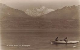 Le mont blanc vu de Morges
