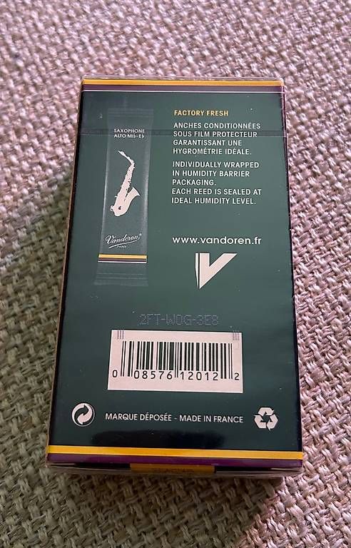 Vandoren Musikinstrumente: Anches saxophone alto - Vandoren 3.5 – Neu und originalverpackt aus Lausanne von Mazar1 2