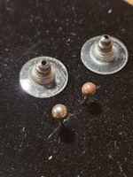 Ohrstecker Kugel Design silberfarben gebraucht