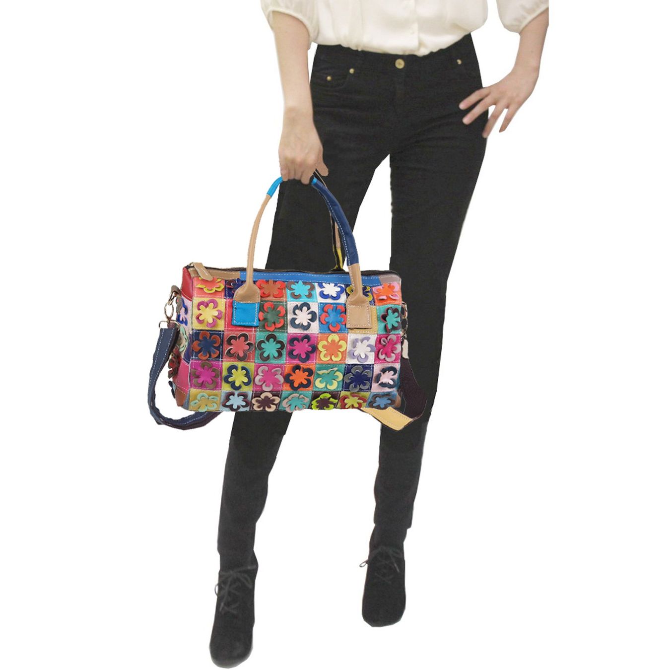 Sacs femmes: Damentasche Echtleder Tasche, Ledertasche/pink-multi/neu – Neuf avec emballage d'origine à Wohlenschwil par ABC-Vintage