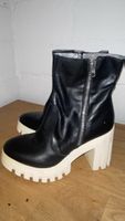 Coole Lederstiefeletten mit Plateausohle, Grösse 38