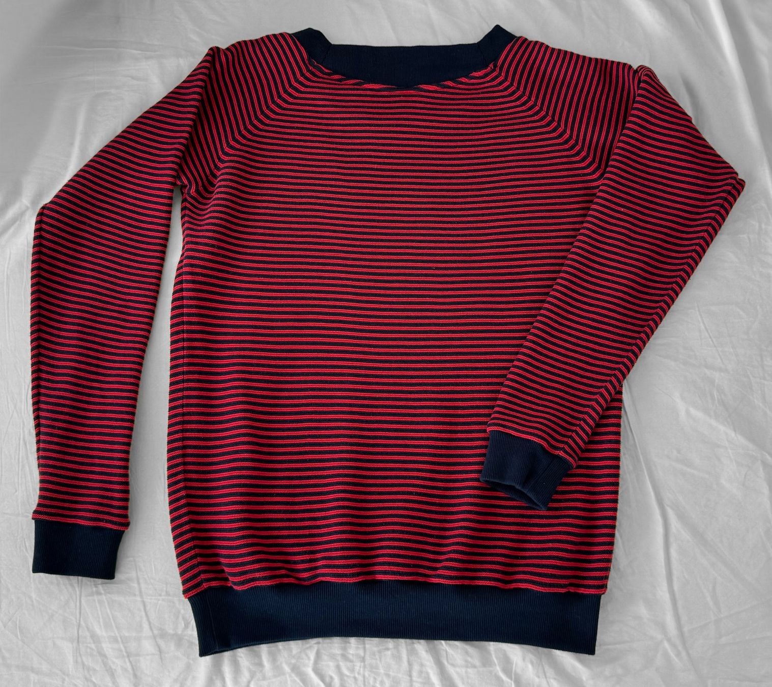 Maglioni & Felpe: Baumwoll Strickpullover rot blau, M, komplett erneuert – Nuovo (secondo la descrizione) da Luzern venduto da good.dog 2