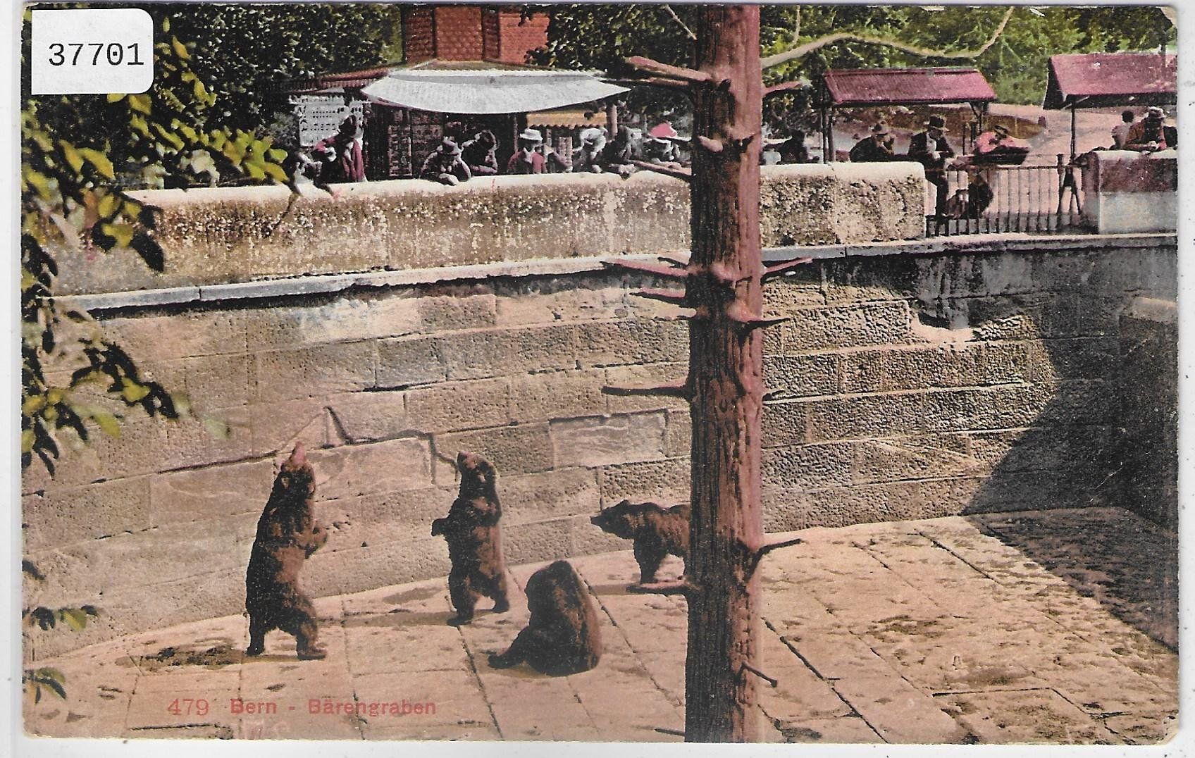 Cartoline postali: Bern - Bärengraben - animee - Litho – Usato da Ettingen venduto da Kartenplanet