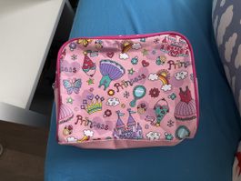 Kosmetiktasche Princess Motiv rosa mit Reissverschluss